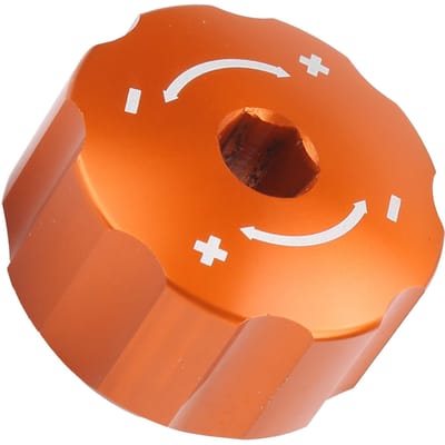 Draaiknop CNC Aluminium Achterschokdemper Afstelbout Geschikt voor 950 990 AdventureOranje red