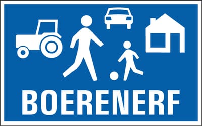 Boerenerf bord - kunststof 400 x 250 mm