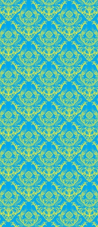 Fotobehang Klassiek | Blauw, Groen | 91x211cm