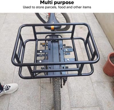 Dailygoods- Achterfietsmand Grote Capaciteit - Waterdichte Fietsmand - Roestvrij Stalen Fietsrugopbergmand - Eenvoudige Installatie - Universale Compatibiliteit - IJzeren Frame