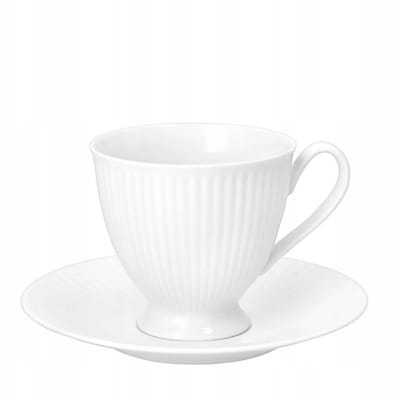 Porseleinen Kop en Schotel Dalia Wit 250ml