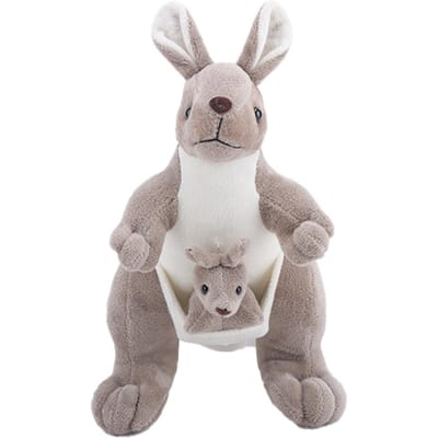 Schattige Australische Kangoeroe Pluche Speelgoed Moeder en Baby Kangoeroe Pop Creatieve Moeder-Kind Schattige Pop Om Te Sturen Kinderverjaardagscadeau 25cm