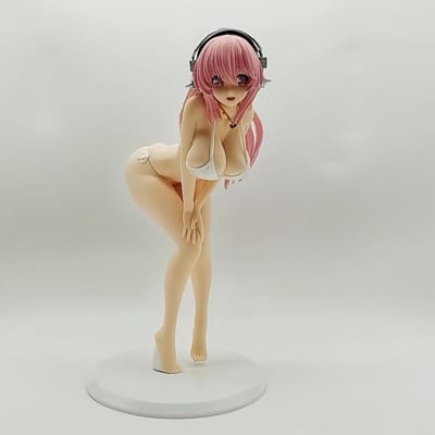 20CM Super Sonico sonische bikini zwemkleding Bunny Girl figuur Actie Anime model Poppen speelgoed Voor Kerstcadeau beige