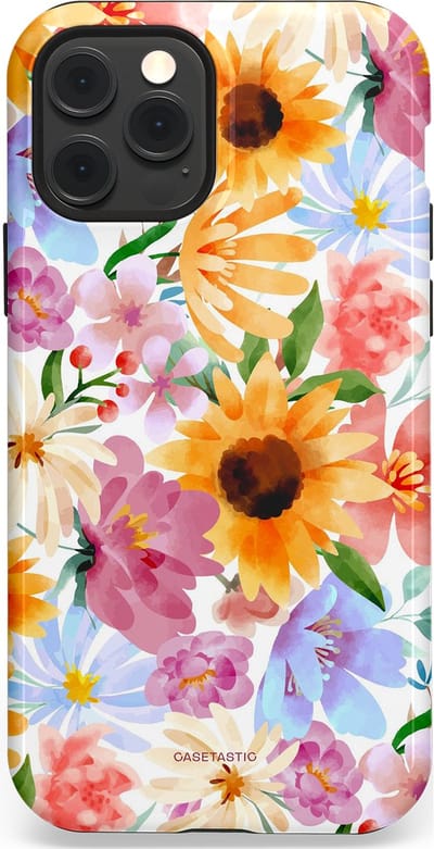 Casetastic Hoesje Geschikt voor Apple iPhone 12/12 Pro Magsafe - Stijlvolle Beschermende Duo-layer Case - Aquarel fantasie