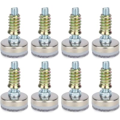 Verstelbare Meubelvoetjes M10 x 35mm met Viltpads voor Tafels Stoelen Kasten Pak van 8