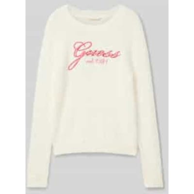 Gebreide pullover met labelstitching