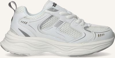 Ton & Ton Jongens Lage sneakers Chunky zool Eisa - Wit - Leatherlook - Maat 28