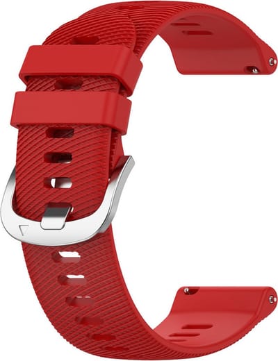 Siliconen bandje - geschikt voor Garmin Venu 2s / 3s / 4 (41mm) / Vivoactive 4s / Forerunner 255s / 265s - Huawei Watch GT 5 Pro - 42mm / GT 6 / GT 5 / GT 4 - 41mm - rood