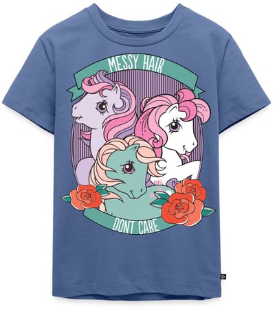My Little Pony Retro Messy Hair Don't Care Statement Premium T Shirt Kinderen