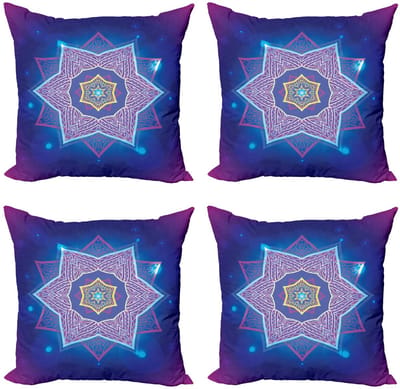ABAKUHAUS Sterrenmandala Kussenhoes Set – 4x 40x40 cm – Dubbelzijdig