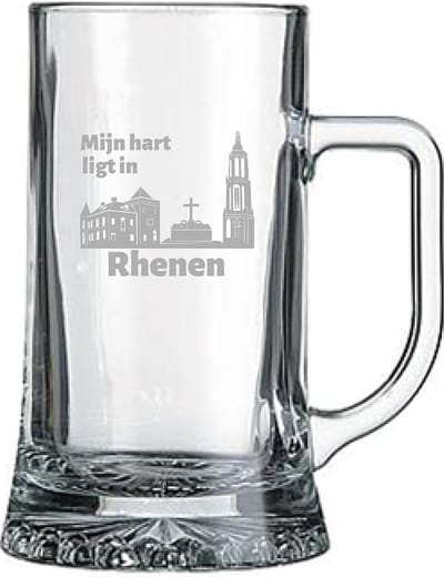 Gegraveerde bierpul 50cl Rhenen