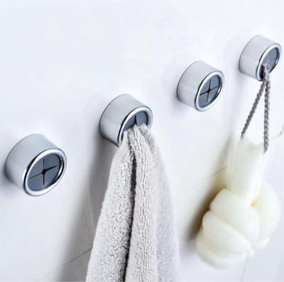 FSW-Products - 1 Stuk - Zelfklevende Handdoekhouder - Ophanghaken Handdoekhaak - Haak voor Doeken - Zelfklevend - Handdoek Houder - Zonder Boren - Kliksysteem Theedoek - Handdoekklem
