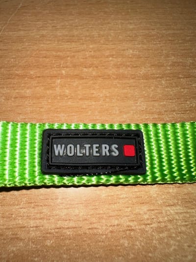 WOLTERS Cat & Dog Professional Comfort Hondenriem Maat M (Riem 125cm x 15mm) Neon groen Zwart