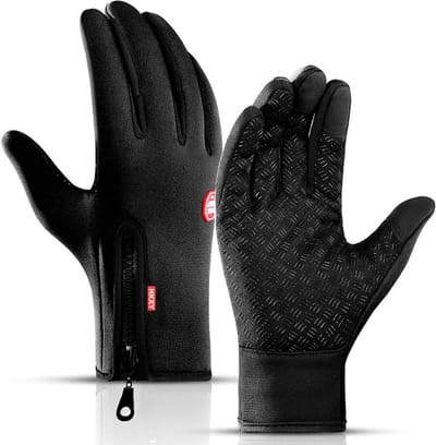 Waterdichte Handschoenen Heren – Thermo Handschoenen Dames – Touchscreen Handschoenen Winter – Maat S – Zwart