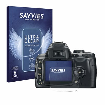 Savvies - Screenprotector voor Nikon D60 - Folie Beschermfolie transparant 6 Stuks