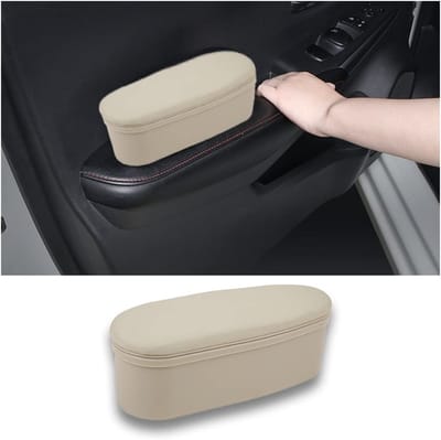 Dailygoods- Handgreepondersteuning ergonomisch - Armsteun auto - Elleboogondersteuning - PU-leer - Microvezelleer - Waterdicht 20 x 8 x 8 cm