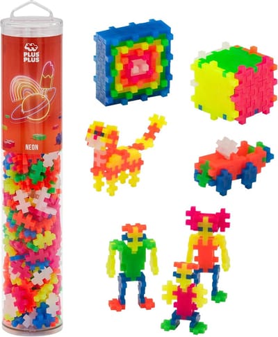 Plus-Plus Tube neon 240 delige bouwset - 4186 - Bouwspeelgoed - Constructiespeelgoed - Set met bouwstenen - Vanaf 5 jaar