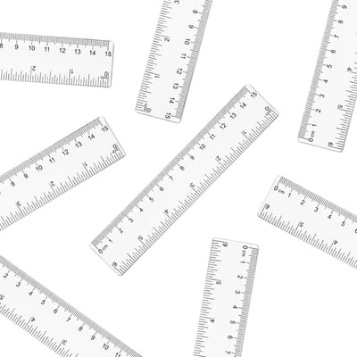 Set van 25 Transparante Plastic Linialen van 15 cm - Duidelijke Linialen voor School, Kantoor en Huisgebruik
