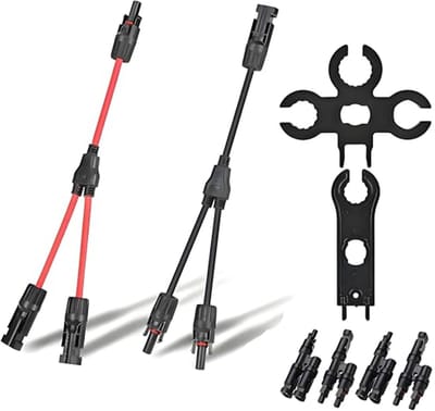 T-type zonnestekkerkit 6 mm² met zonnepaneelkabels en gereedschap voor zonne-installaties