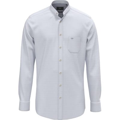 Fynch-Hatton Overhemd Washed Solid Color Oxford New Breeze / male