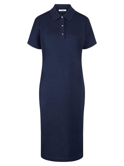 Tricotjurk polokraag Van Peter Hahn blauw