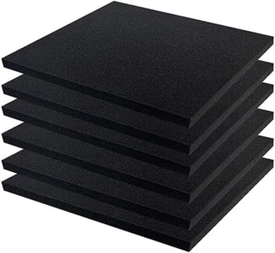 Schuimplaten Set - Dempende Kussens - Koffer Bescherming - Zes Stuks - 40x30x3cm - Zwart