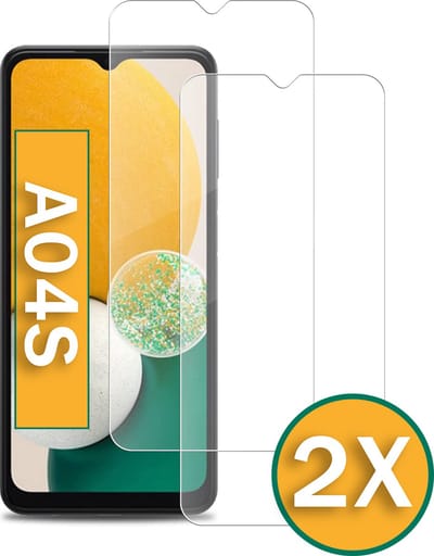 Casemania Glas Geschikt voor Samsung Galaxy A04S - Screenprotector Glas Gehard Tempered Glass - 2 Stuks