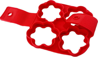 Siliconen Bakvorm Flipper - Ei Pannenkoek - Model Bloem - 4 vakjes