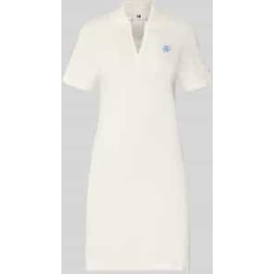 Tommy Hilfiger Th Script Open-neck Polo Ecru Taglia: XS | Abiti in T-Shirt Outlet | Donna | Marrone