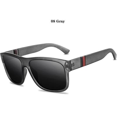 Heren Dames Gepolariseerde Zonnebrillen Luxe Designer Vintage Zonnebril Man Modieuze Rijbril Brillen Oogstukken 08 Gray gray