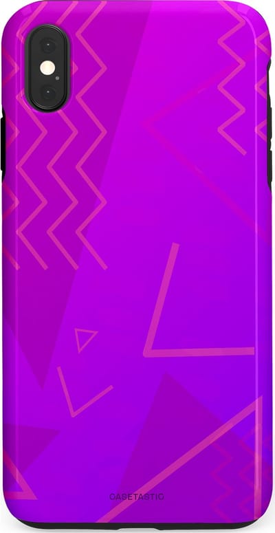 Casetastic Hoesje Geschikt voor Apple iPhone Xs Max - Stijlvolle Beschermende Duo-layer Case - Discowave