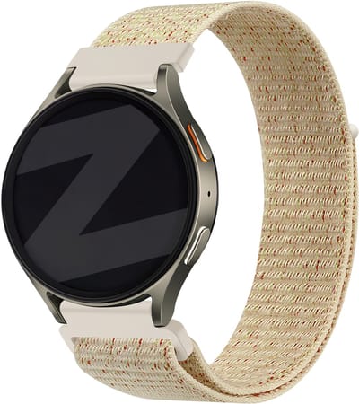 Bandz Smartwatch bandje 18mm nylon 'Easy fit' - geschikt voor Huawei Watch GT 5 Pro - 42mm / GT 5 - 41mm / GT 4 - 41mm / Watch 5 - 42mm - Fossil Gen 5e - 42mm / Gen 6 - 42mm - Withings ScanWatch Light / Steel HR - 36mm (blossom)