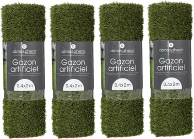 Kunstgras/grastapijt - 4x - groen - 40 x 200 cm - Ondergrond voor speelgoed of tuinmeubilair - buiten/binnen