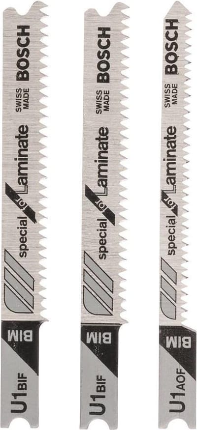 Bosch - 3-delige decoupeerzaagbladenset U-schacht (2; U 1 BIF); (1; U 1 AOF)
