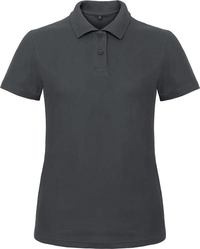 Dames Polo ID.001 Antraciet Grijs merk B&C maat S