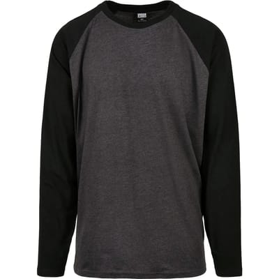 T-shirt met lange mouwen Urban Classics raglan contrast (grandes tailles)