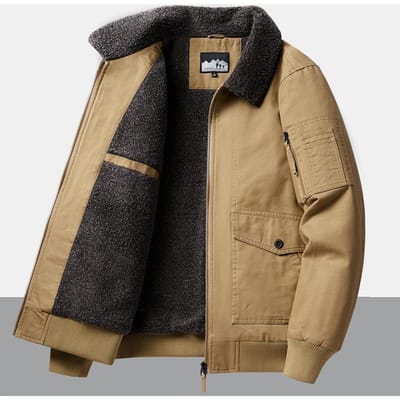 Nieuwe Winter Casual Heren Velvet Revers Militair Uniform, Middelbare Leeftijd Katoenen Jas, Losse Velvet Katoenen Jas 4XL