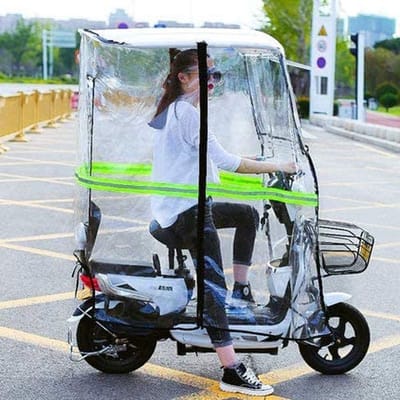 Regenhoes Scootmobiel - Zonnekap Motorfiets - Bescherming tegen Weer - Volledig Gesloten Ontwerp - Universeel - Zwart