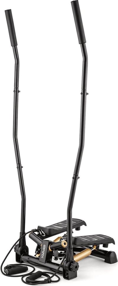 Gymtek® Stepper met Display - Inclusief Weerstandsbanden - tot 120 kg - met Stappenteller en Calorieënteller - Fitness, Pilates, Workout - XST700