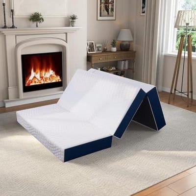 Vouwmatras - Gastenbed Logeerbed - Comfortabel Slapen - Traagschuim Ondersteuning - 150 x 200 x 15 cm - Grijs