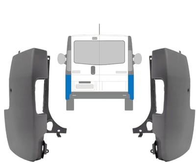 Achterbumper hoek voor Renault Trafic 2001-2014 / Links + Rechts / Set