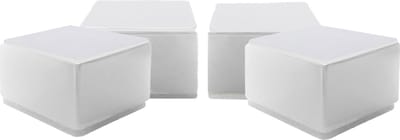 Purepeak Meubelverhogers Set 4 Stuks - Bedverhogers - Tafelverhoger - 8 x 8 x 5.1 cm - Tafelpoot verhoger - Wit