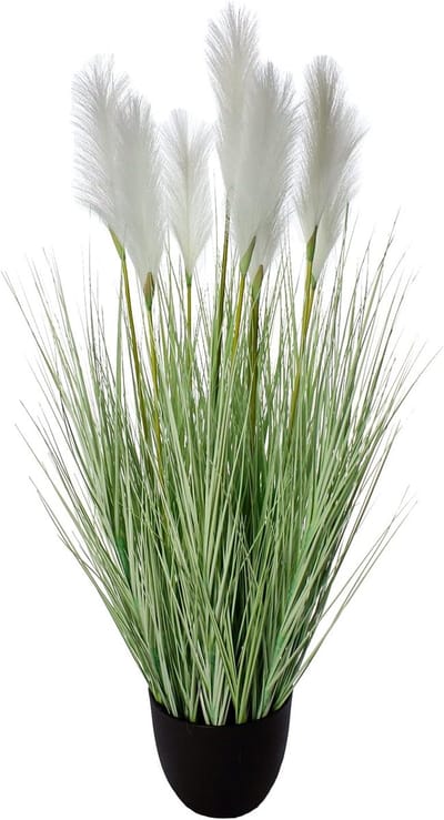 Decoratief Kunstgras 120 cm - Imitatie Pampasgras met 9 Pluimen voor Huisdecoratie