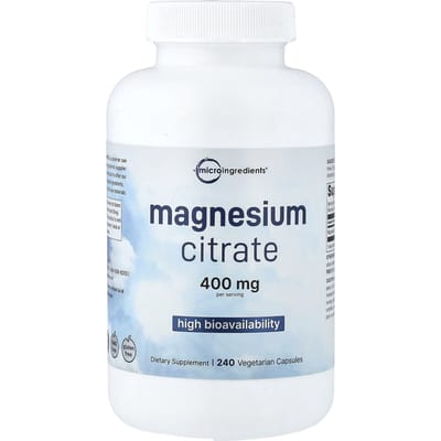 Micro Ingredients, Magnesiumcitraat, 240 plantaardige capsules (133 mg per capsule)