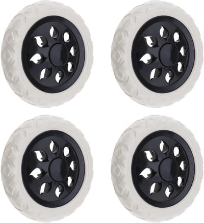 4 Stuks Winkelwagentjes Wielen 165mm - Kunststof Kern Schuim Wielen voor Reisbagage en Maximaal 25kg per Wiel