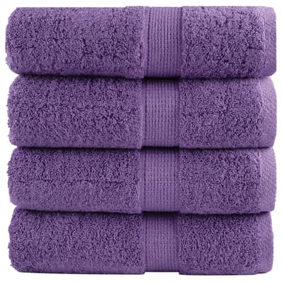 vidaXL - Gastendoekjes - SOLUND - 4 - st - 600 - g/m² - 30x50 - cm - paars