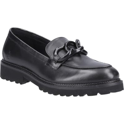 Hush Puppies Gianna Leer Vrouwen Zwarte Loafers