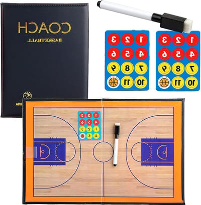 RoseFlower Basketball Magnetic Coaching Board,Basketball Tactics Coaches Strategy Board Coach's Training Equipment - ShopVlot