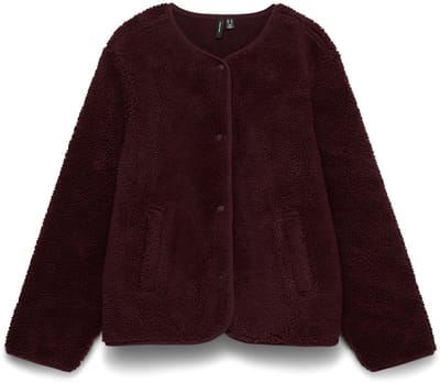 VERO MODA - VMJOSEFIN LS O-NECK TEDDY JACKET EXC - Dames - Gewatteerde jassen