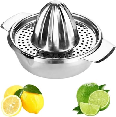 Handige Citruspers - Citrus Squeezer - Vers Sap Maken - Eenvoudig in Gebruik - 17 x 10.7 cm - Zilver